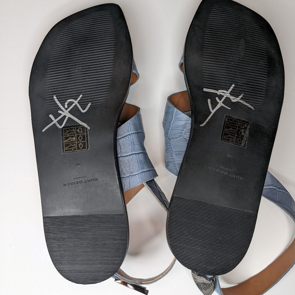 KURT GEIGER London Croc-Embossed Mia Sandals - Picture 3 of 6